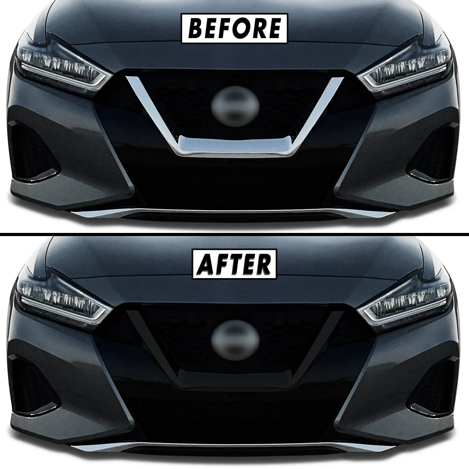 2019-2023 Nissan Maxima | Front Grill Trim Chrome Delete PreCut Vinyl Wrap
