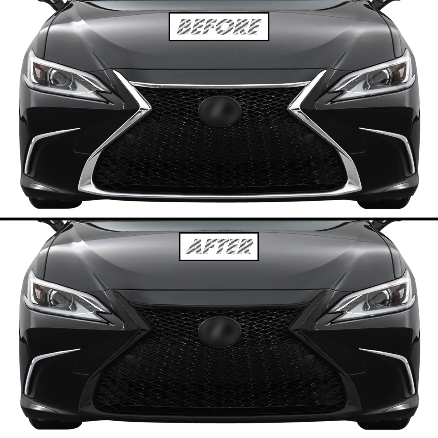 2019-2023 Lexus ES | Front Grill Trim Chrome Delete PreCut Vinyl Wrap
