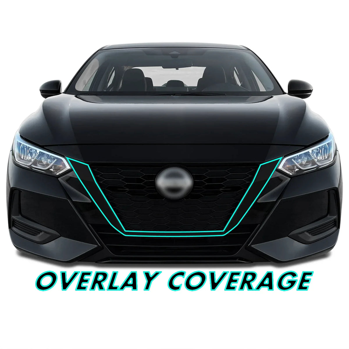 Sentra Wrapped 2020-2023 Nissan Sentra | Front Grill Trim Chrome Delete PreCut Vinyl ...