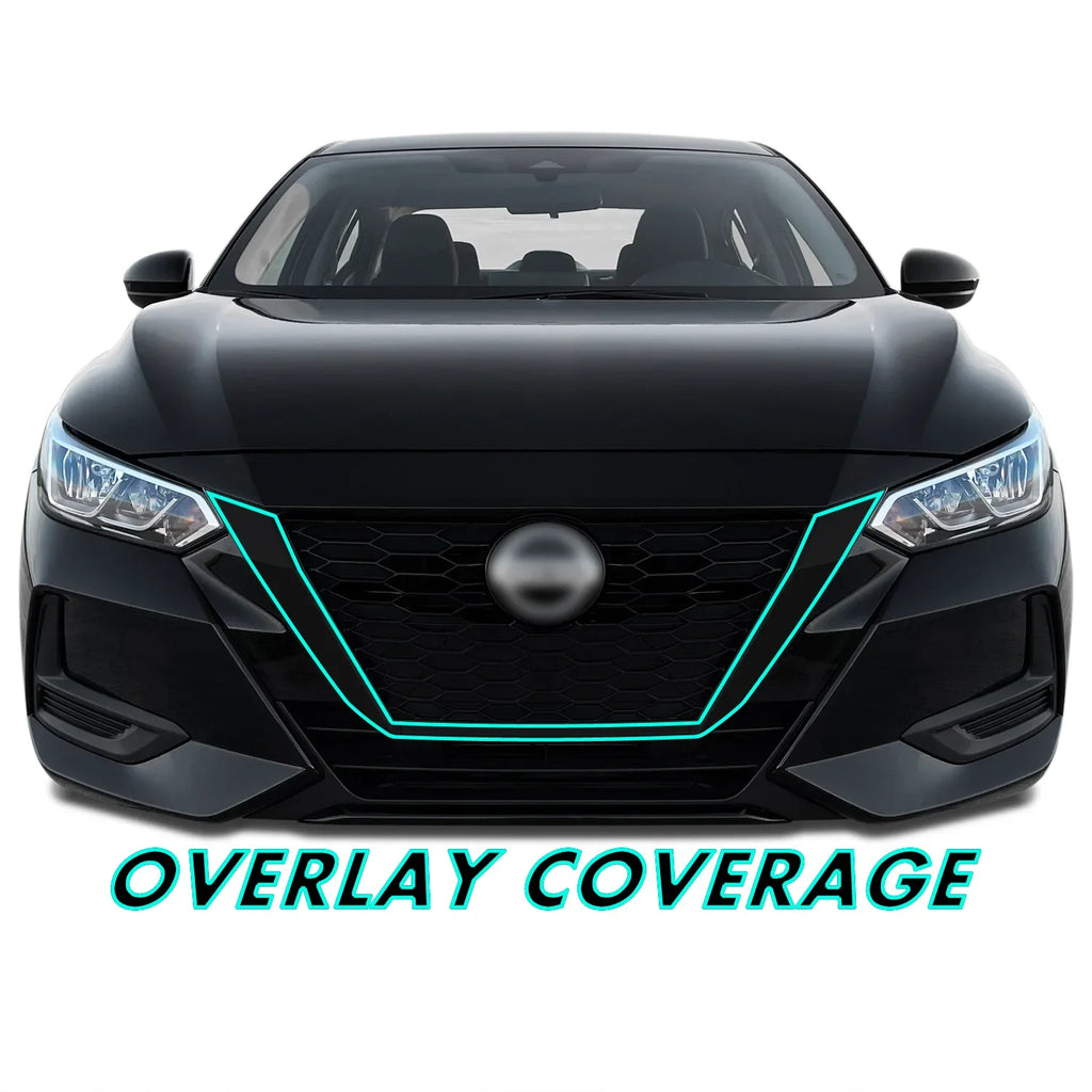 2020-2023 Nissan Sentra | Front Grill Trim Chrome Delete PreCut Vinyl Wrap