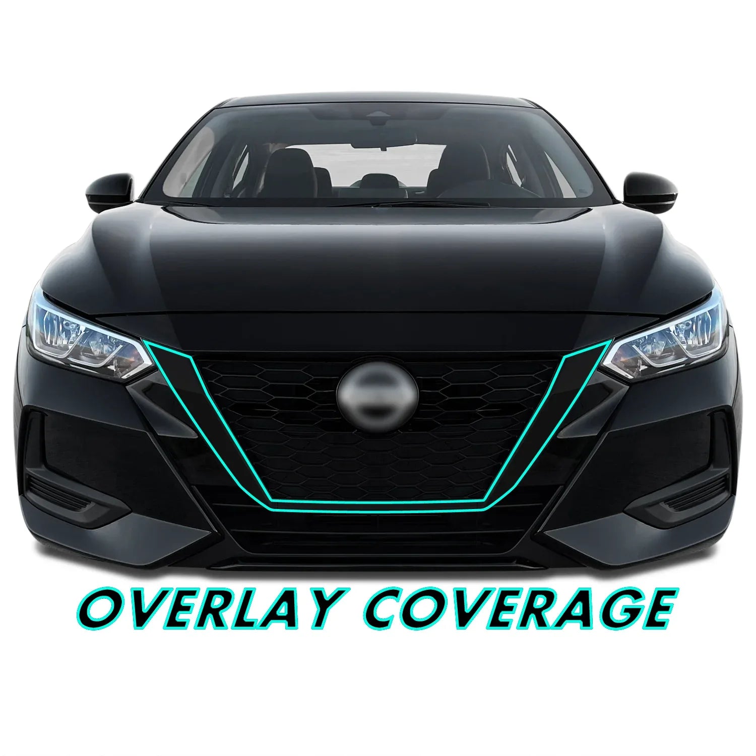 2020-2023 Nissan Sentra | Front Grill Trim Chrome Delete PreCut Vinyl Wrap