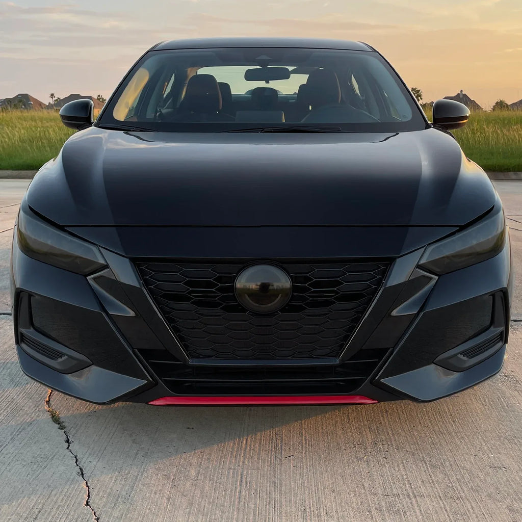 Sentra Wrapped 2020-2023 Nissan Sentra | Front Grill Trim Chrome Delete PreCut Vinyl ...