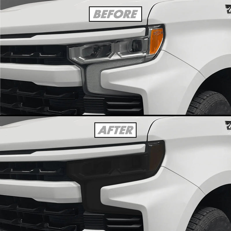 2022-2026 Chevrolet Silverado 1500 | Headlight PreCut Tint Overlays