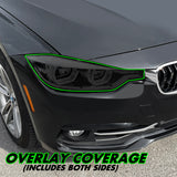 2012-2018 BMW 3 Series F30 Sedan | Headlight PreCut Tint Overlays