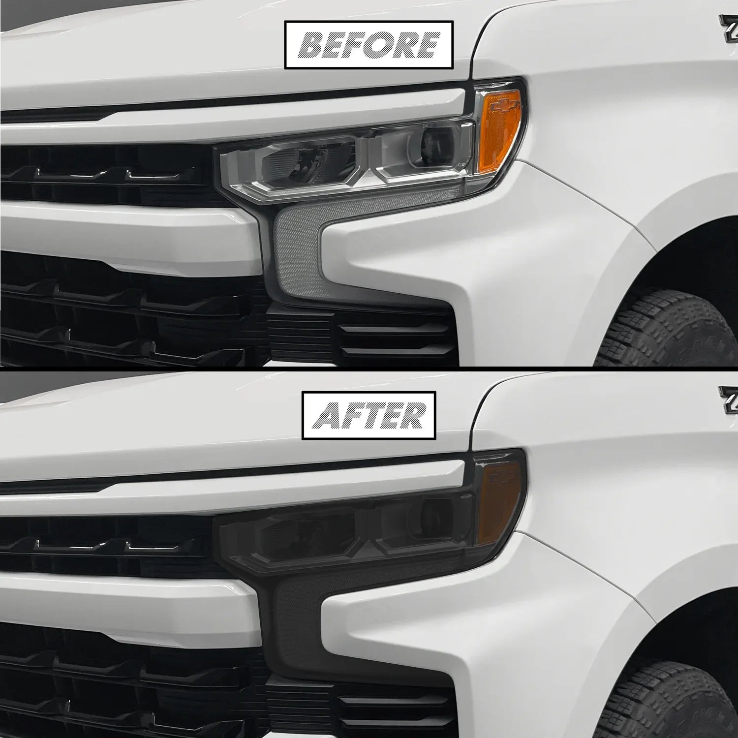 2022-2025 Chevrolet Silverado 1500 | Headlight PreCut Tint Overlays