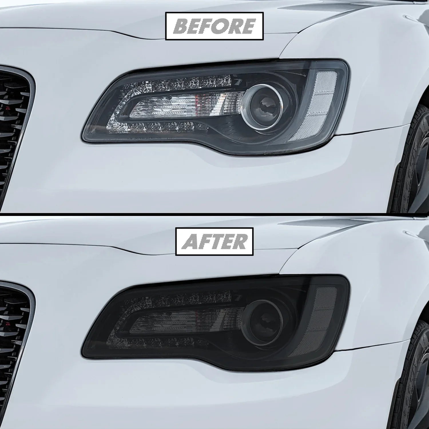 2011-2023 Chrysler 300 / 300C | Headlight PreCut Tint Overlays