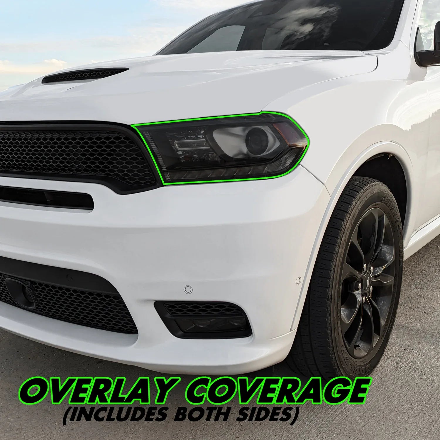 2011-2023 Dodge Durango | Headlight PreCut Tint Overlays