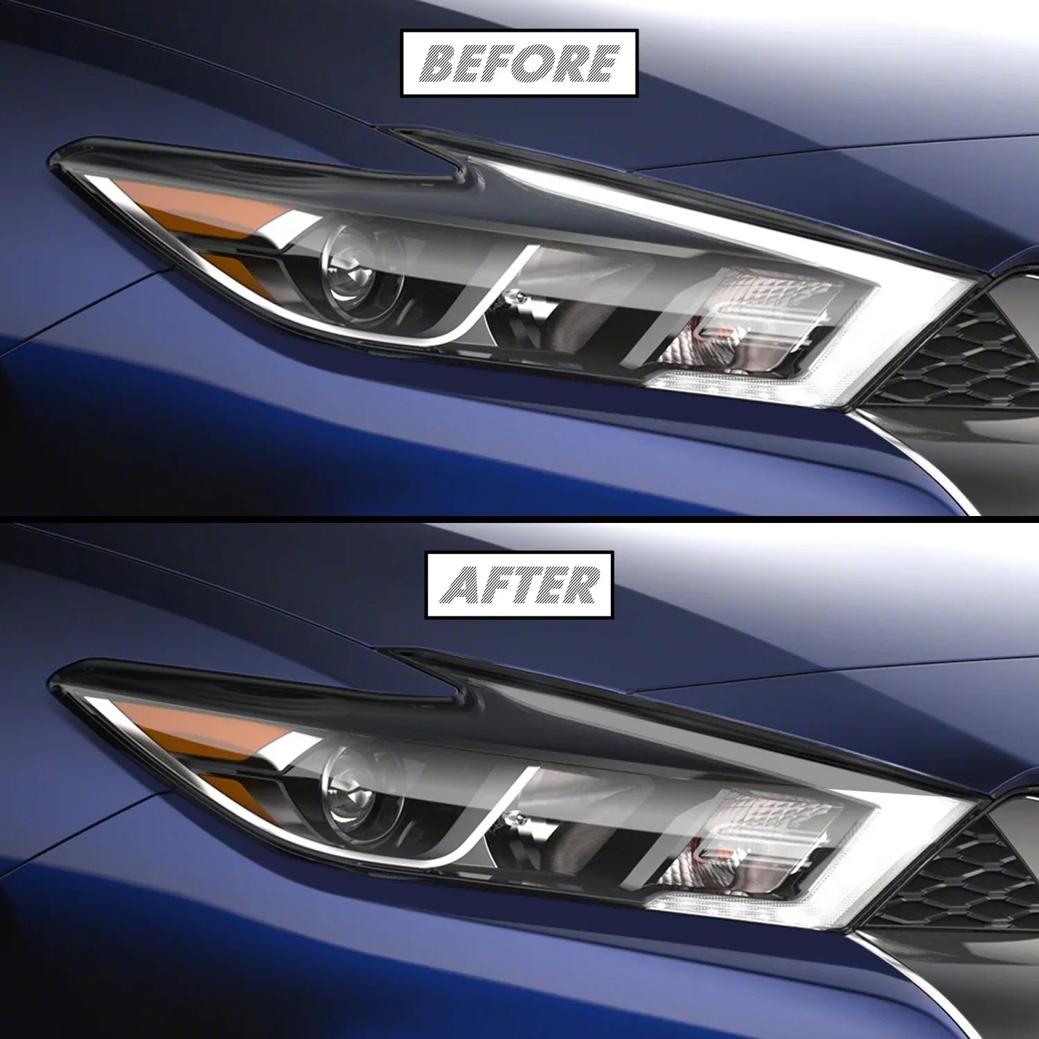 2016-2018 Nissan Maxima | Headlight Eyelid PreCut Vinyl Overlays