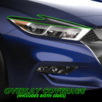 2016-2018 Nissan Maxima | Headlight Eyelid PreCut Vinyl Overlays