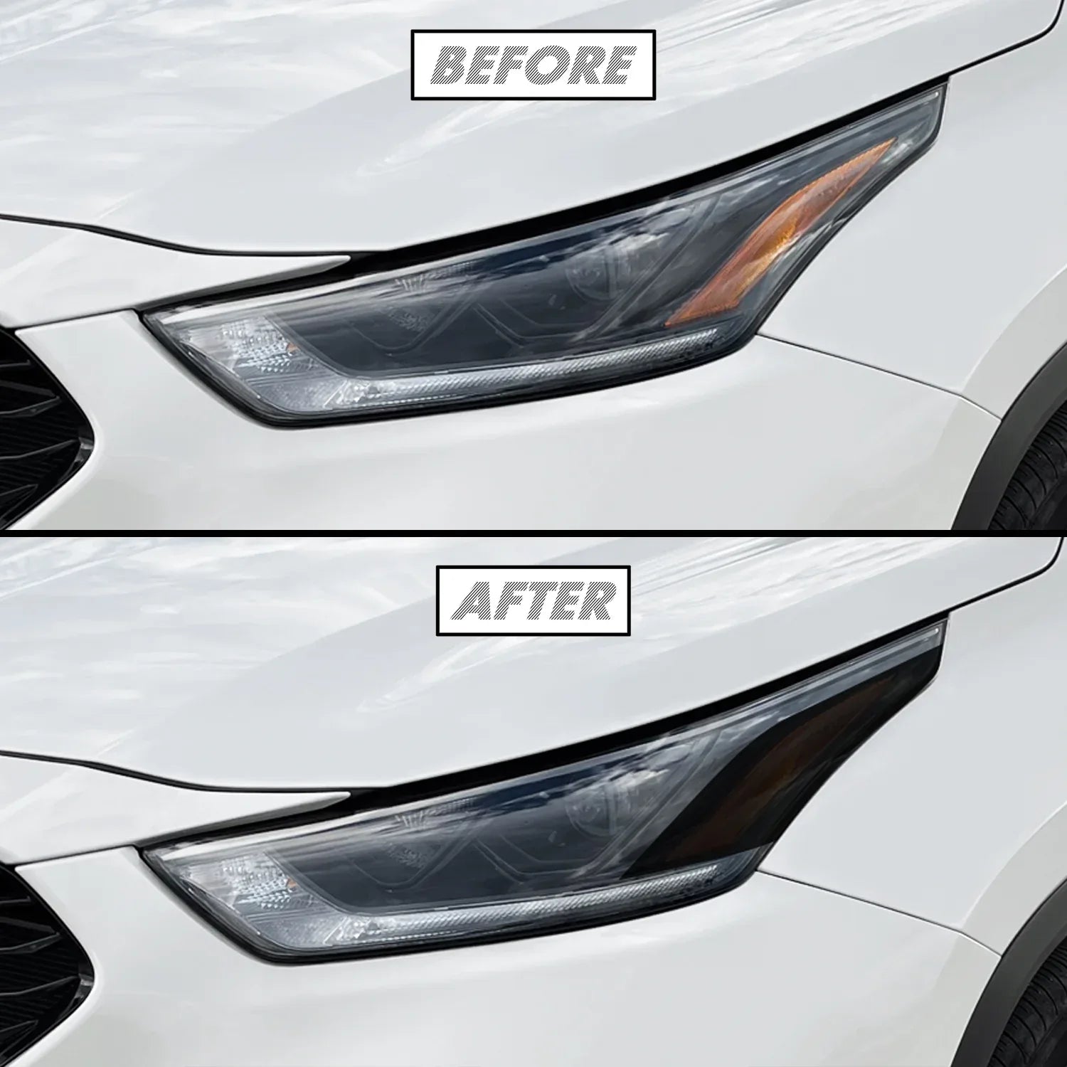 2020-2023 Toyota Highlander | Headlight Side Marker PreCut Vinyl Overlays