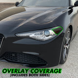 2017-2023 Alfa Romero Giulia | Headlight Side Marker PreCut Tint Overlays