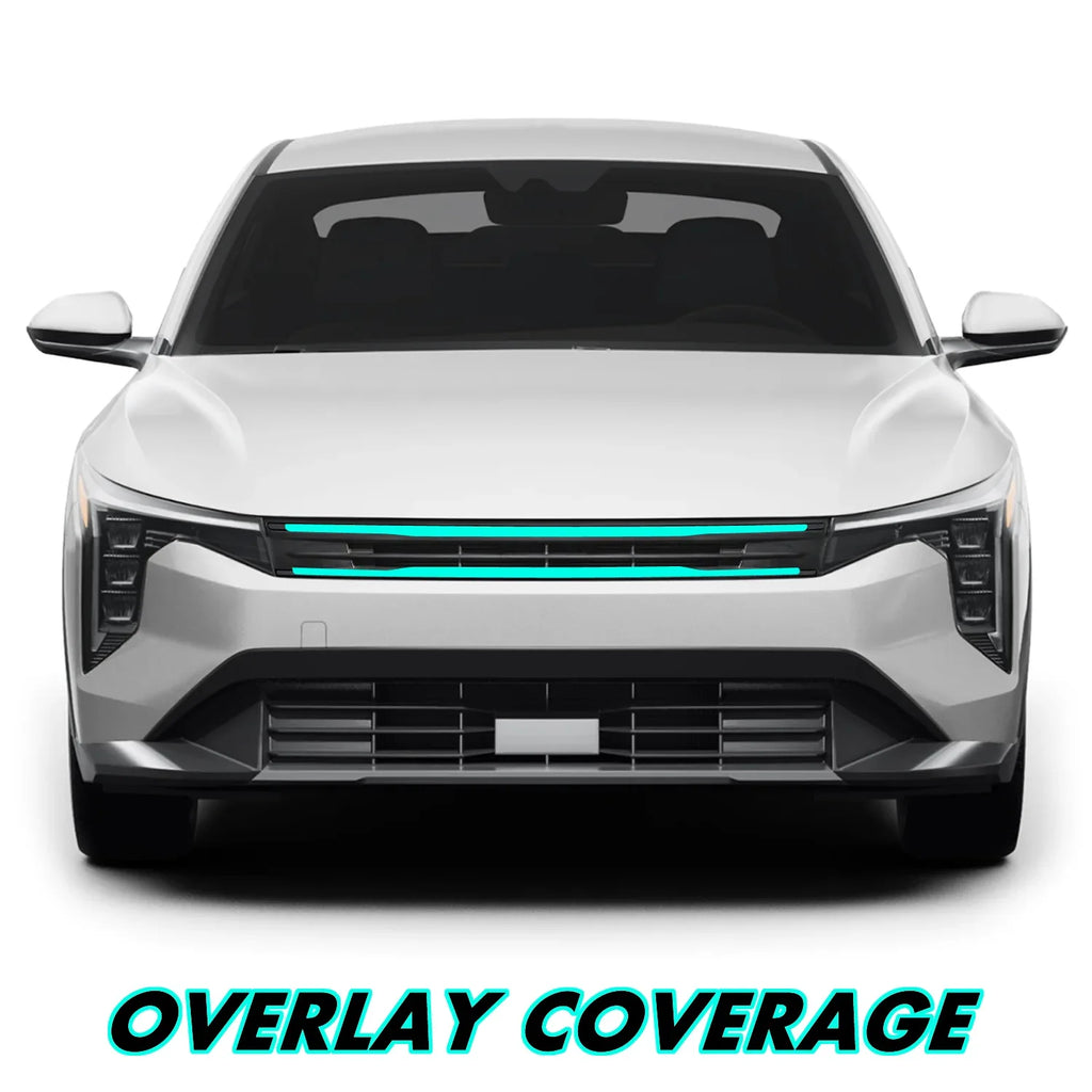 2025-2026 Kia K4 | Front Grill Trim Chrome Delete PreCut Vinyl Wrap
