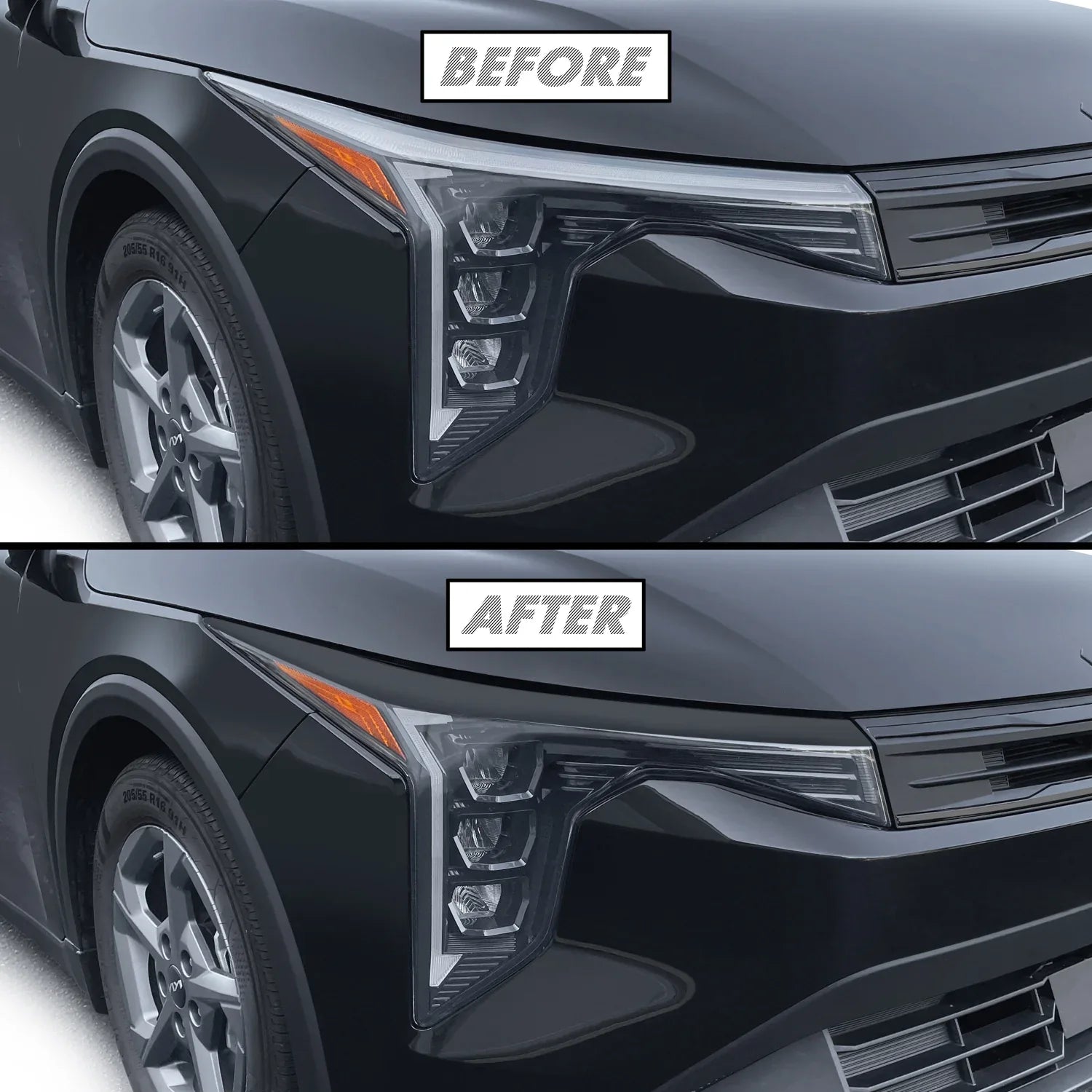 2025-2026 Kia K4 | Headlight Eyelid PreCut Tint Overlays
