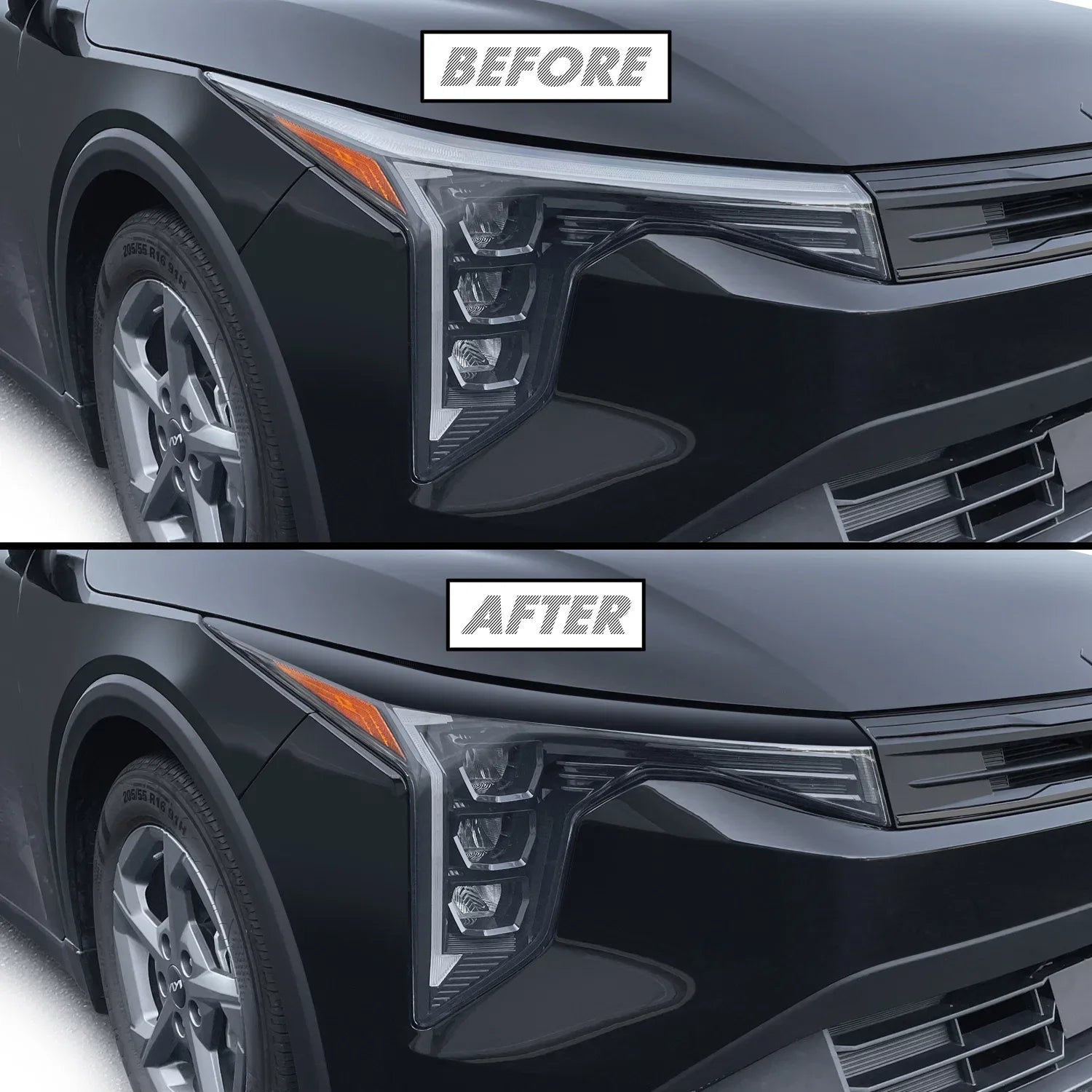 2025-2026 Kia K4 | Headlight Eyelid PreCut Tint Overlays