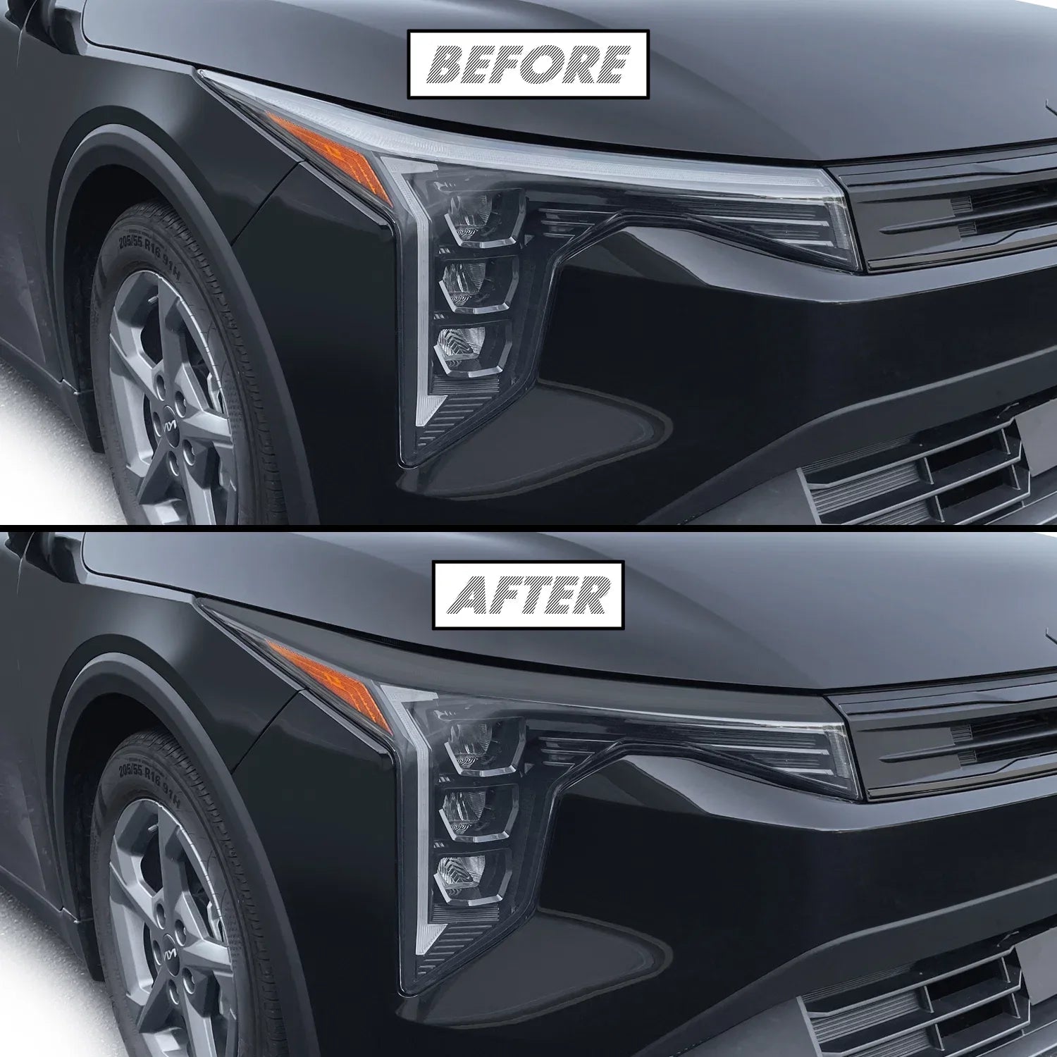 2025-2026 Kia K4 | Headlight Eyelid PreCut Tint Overlays