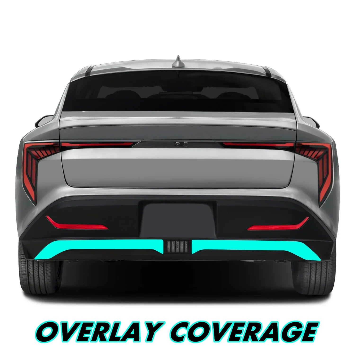 2025-2026 Kia K4 | Rear Bumper Diffuser Trim Chrome Delete PreCut Vinyl Wrap