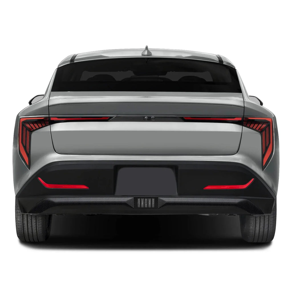 2025-2026 Kia K4 | Rear Bumper Diffuser Trim Chrome Delete PreCut Vinyl Wrap