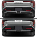 2025-2026 Kia K4 | Rear Bumper Diffuser Trim Chrome Delete PreCut Vinyl Wrap