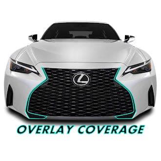 2021-2026 Lexus IS | Front Grill Trim Chrome Delete PreCut Vinyl Wrap