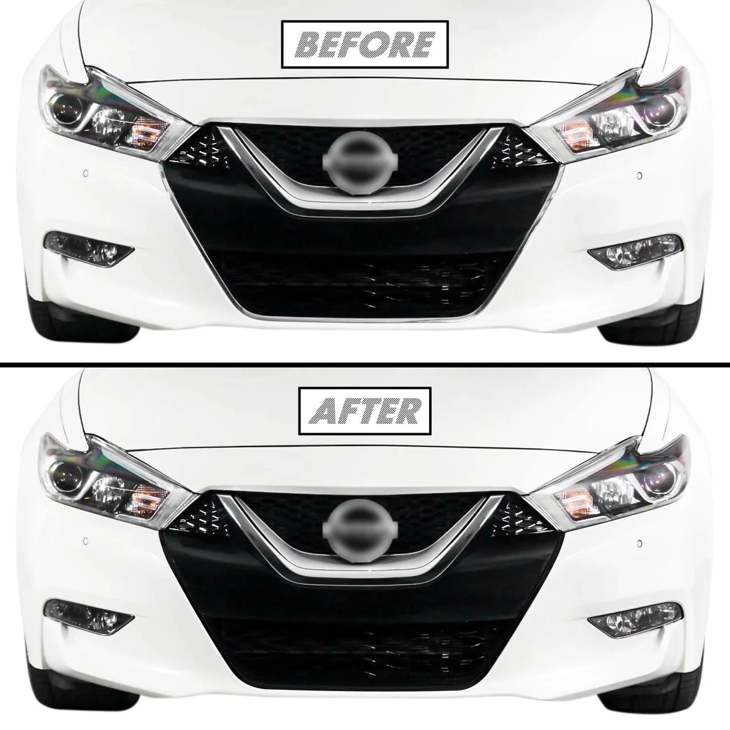 2016-2018 Nissan Maxima | Lower Front Grill Trim Chrome Delete PreCut Vinyl Wrap