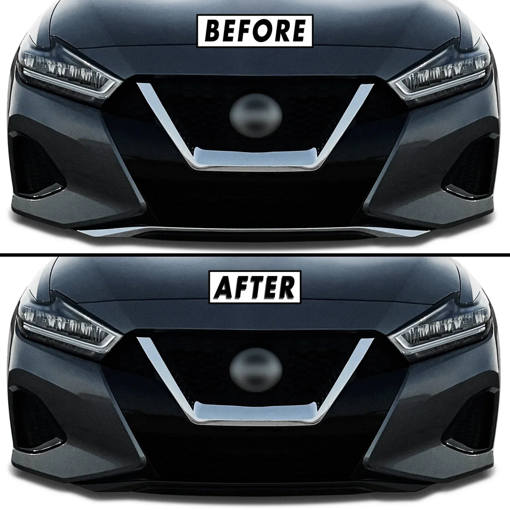 2019-2023 Nissan Maxima | Front Bumper Lower Lip Trim Chrome Delete PreCut Vinyl Wrap