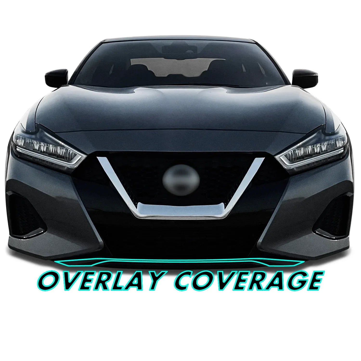 2019-2023 Nissan Maxima | Front Bumper Lower Lip Trim Chrome Delete PreCut Vinyl Wrap