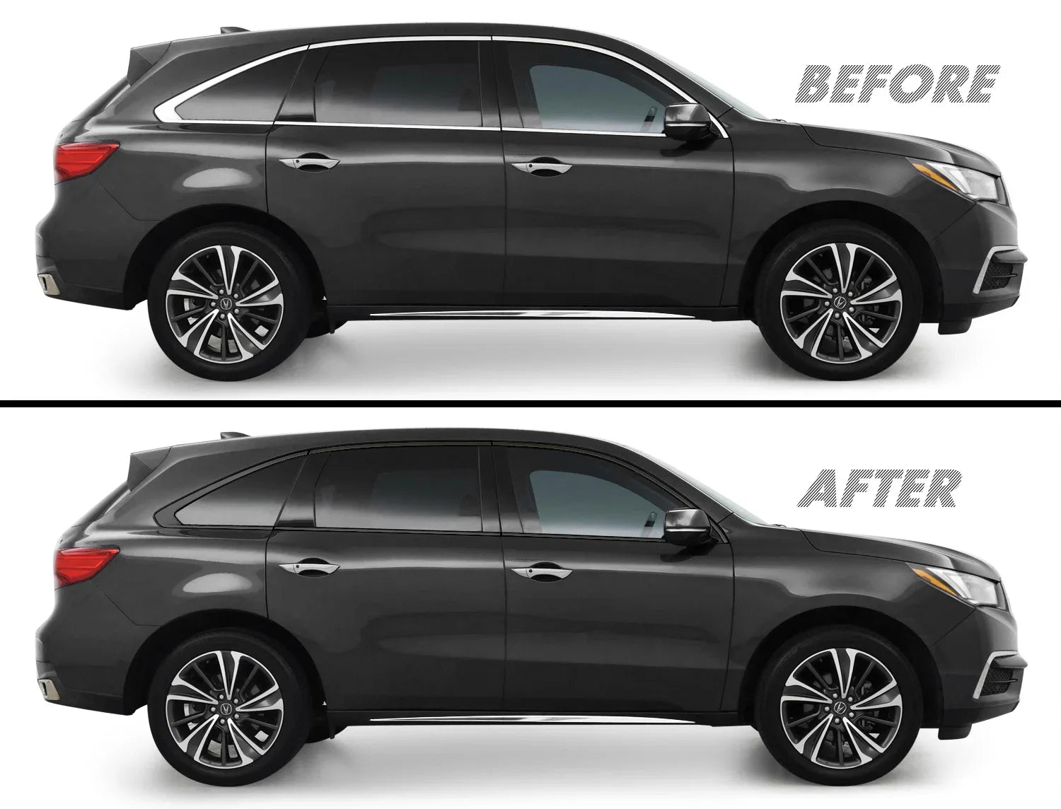 2014-2020 Acura MDX | Window Trim Chrome Delete PreCut Vinyl Wrap