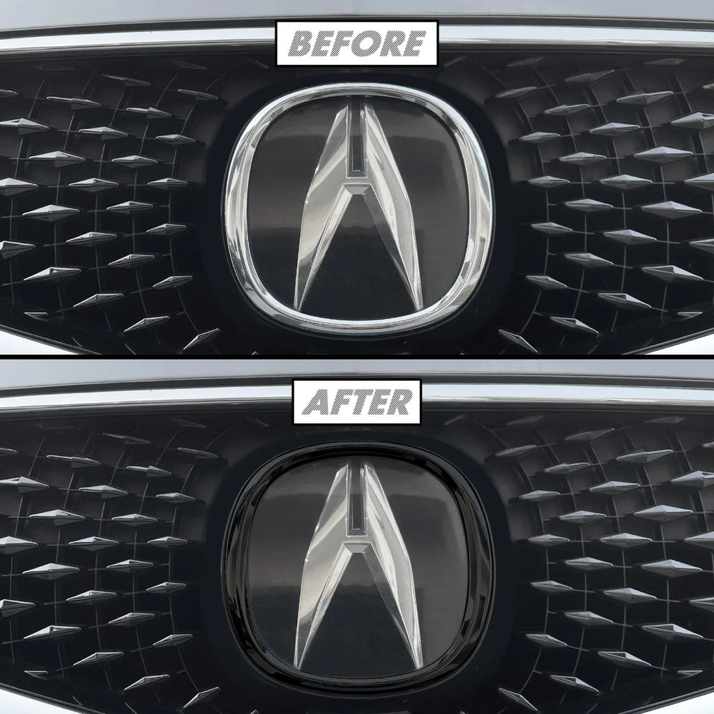 2017-2020 Acura MDX | Front Emblem Trim Chrome Delete PreCut Vinyl Wrap