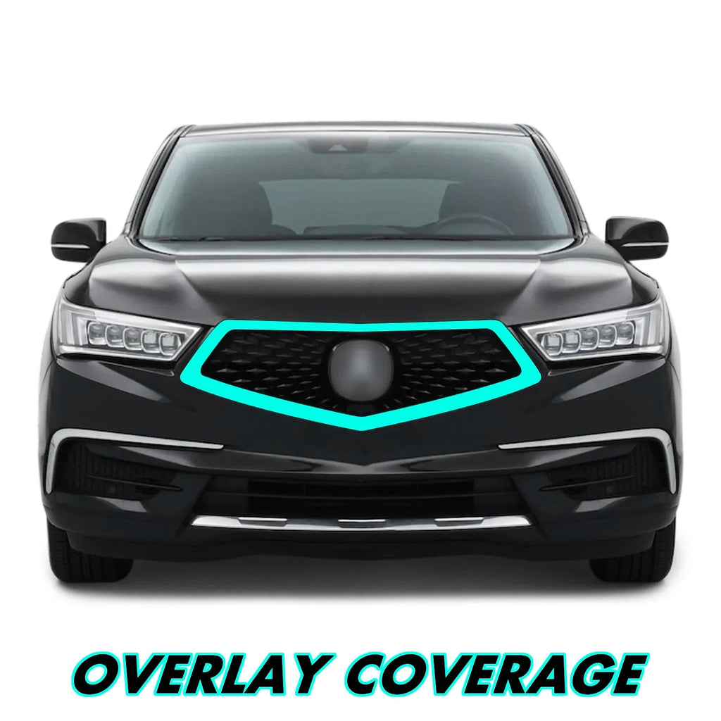 2017-2020 Acura MDX | Front Grill Trim Chrome Delete PreCut Vinyl Wrap