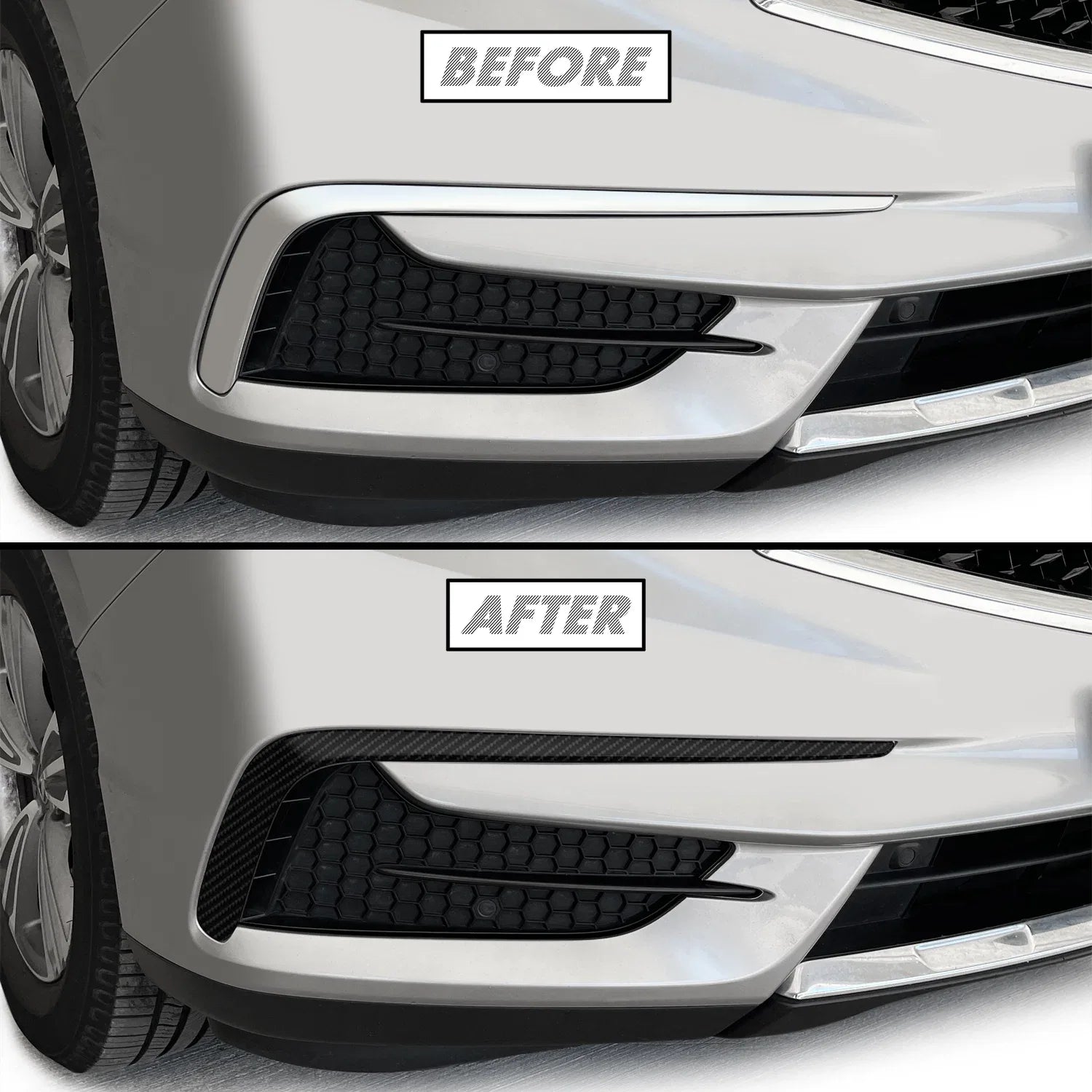 2017-2020 Acura MDX | Front Bumper Side Vent Trim Chrome Delete PreCut Vinyl Wrap