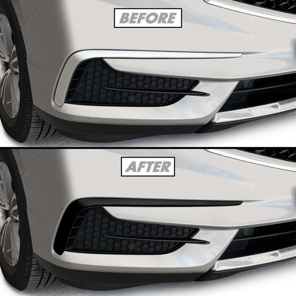 2017-2020 Acura MDX | Front Bumper Side Vent Trim Chrome Delete PreCut Vinyl Wrap