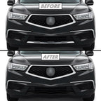 2017-2020 Acura MDX | Front Bumper Lower Lip Trim Chrome Delete PreCut Vinyl Wrap