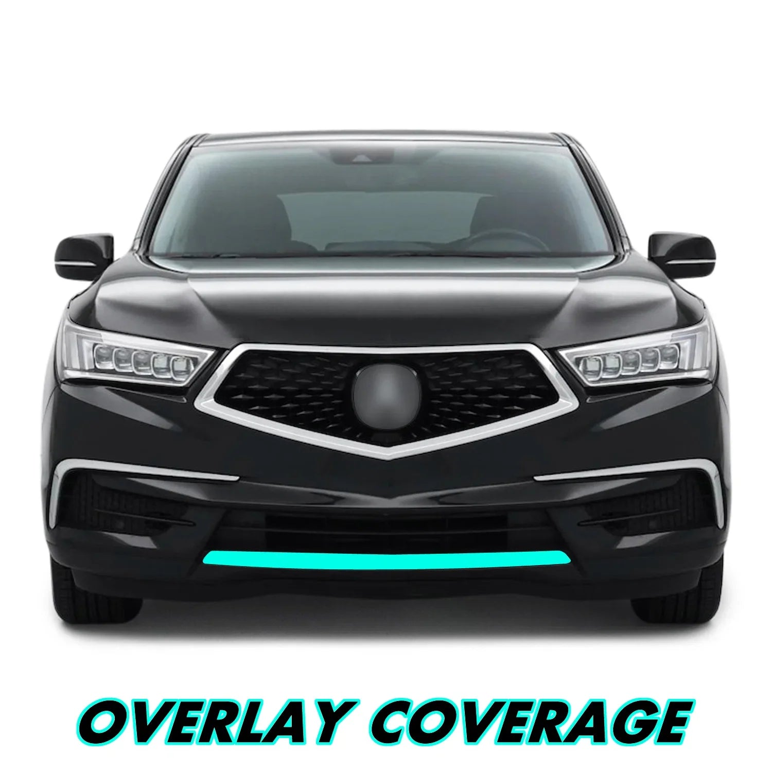 2017-2020 Acura MDX | Front Bumper Lower Lip Trim Chrome Delete PreCut Vinyl Wrap