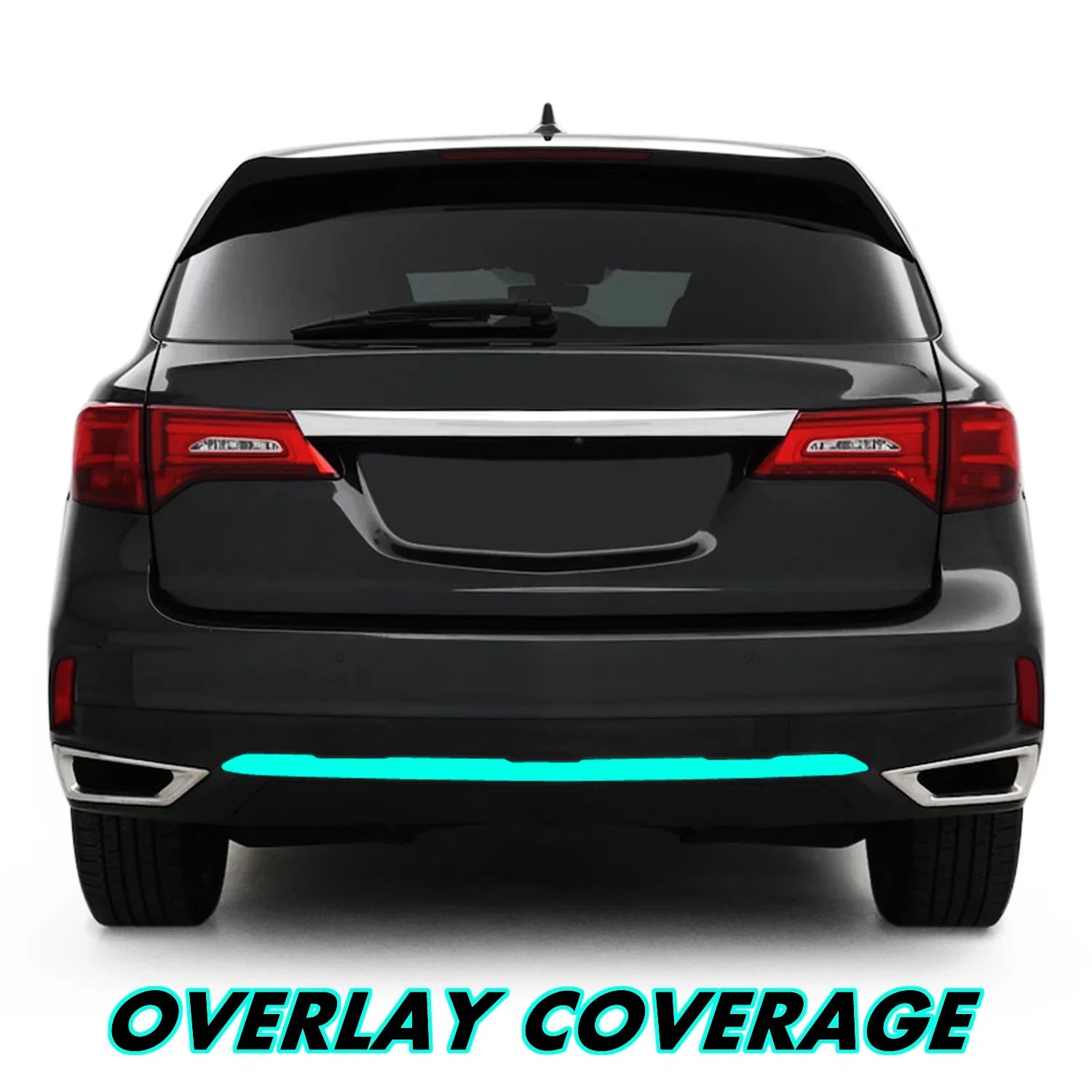 2017-2020 Acura MDX | Rear Bumper Diffuser Trim Chrome Delete PreCut Vinyl Wrap