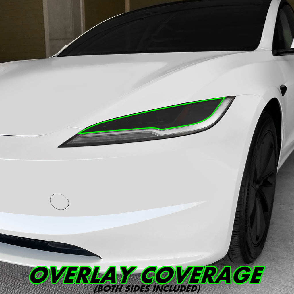 2024-2027 Tesla Model 3 | Headlight Cutout PreCut Tint Overlays