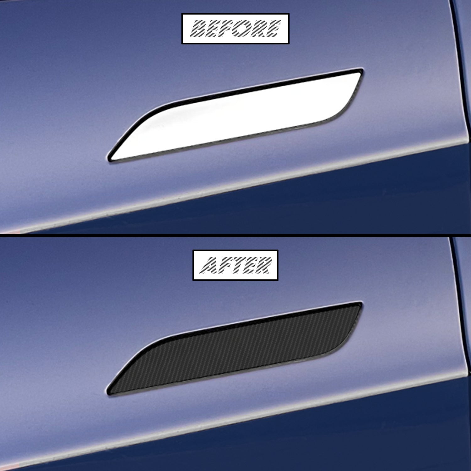 2012-2022 Tesla Model S | Door Handle Chrome Delete PreCut Vinyl Wrap