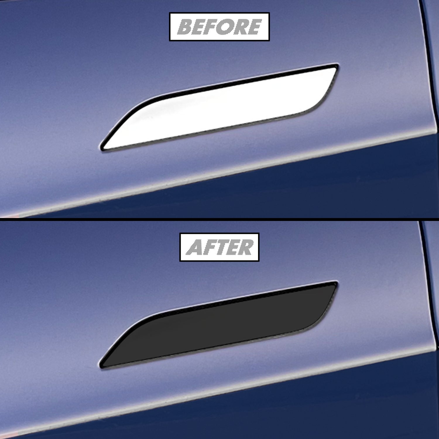 2012-2022 Tesla Model S | Door Handle Chrome Delete PreCut Vinyl Wrap