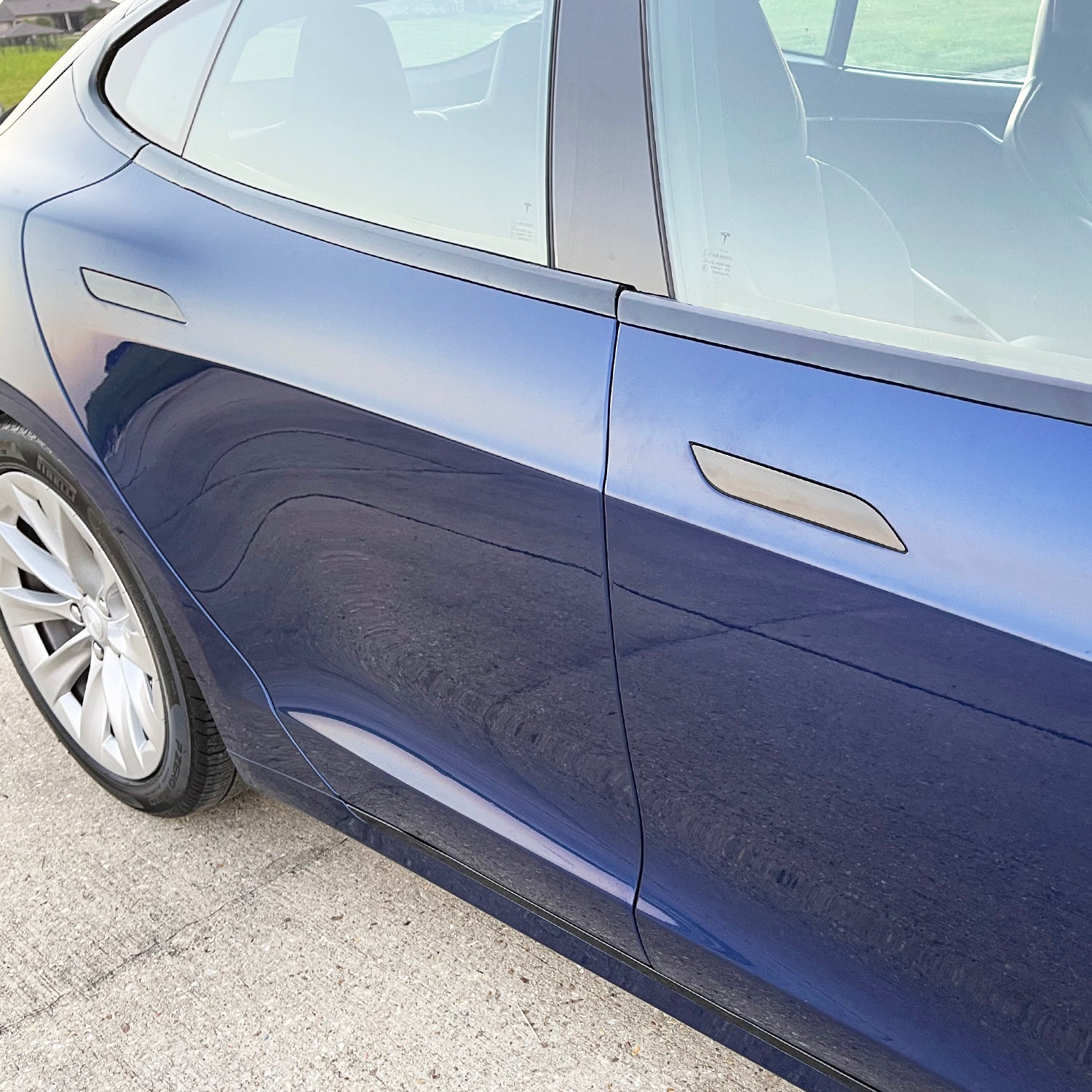 2012-2022 Tesla Model S | Door Handle Chrome Delete PreCut Vinyl Wrap