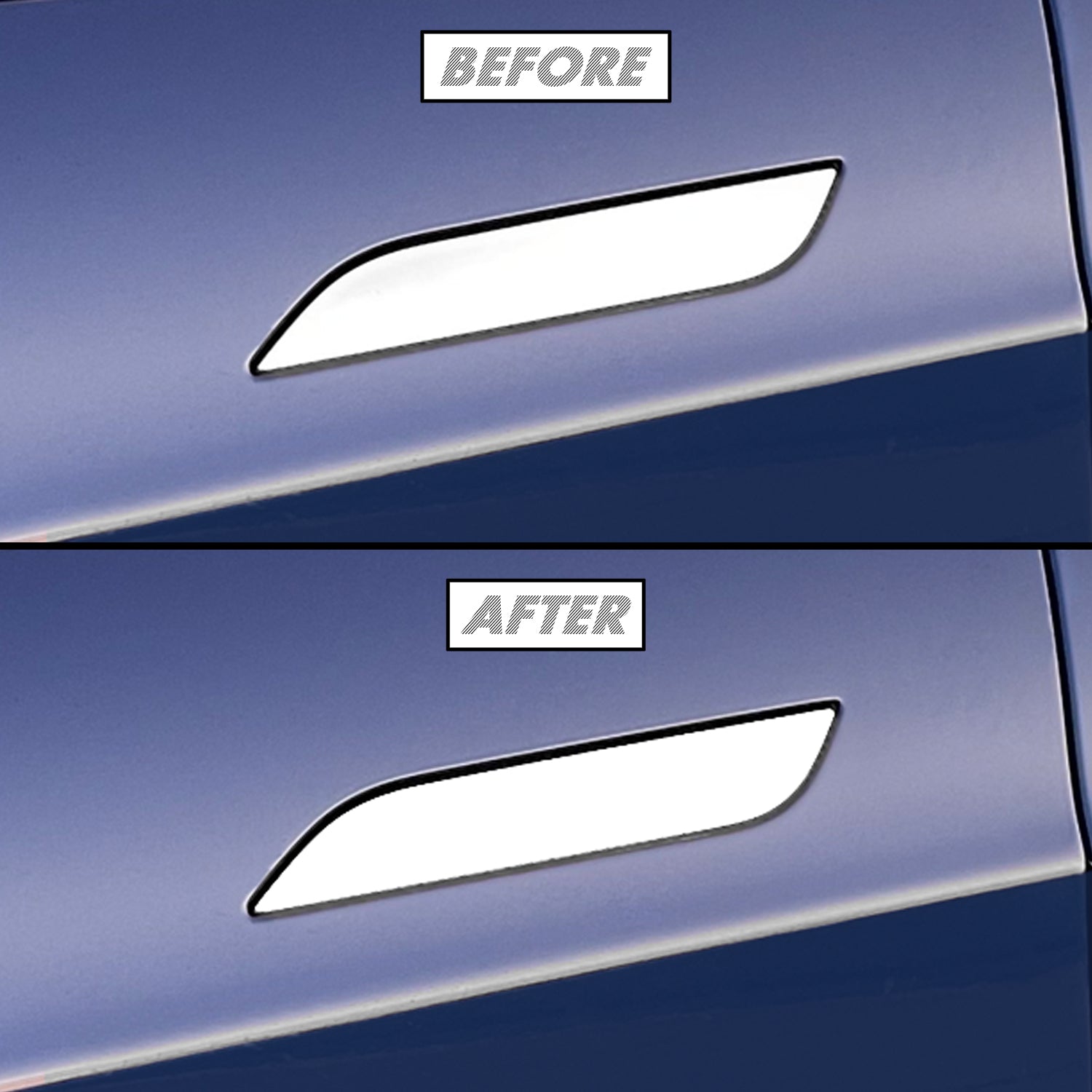 2012-2022 Tesla Model S | Door Handle Chrome Delete PreCut Vinyl Wrap