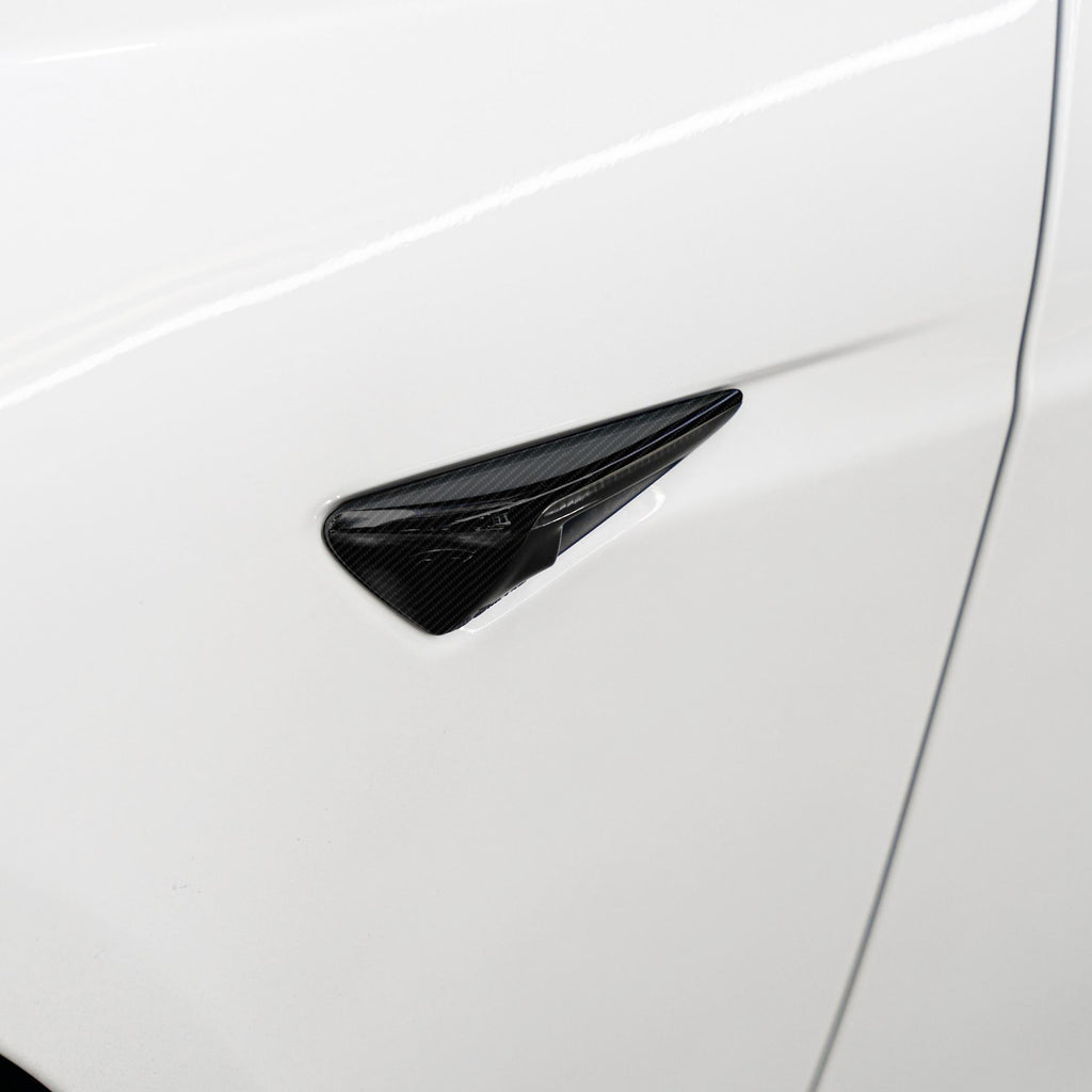 2012-2022 Tesla Model S | Fender Camera Trim Chrome Delete PreCut Vinyl Wrap