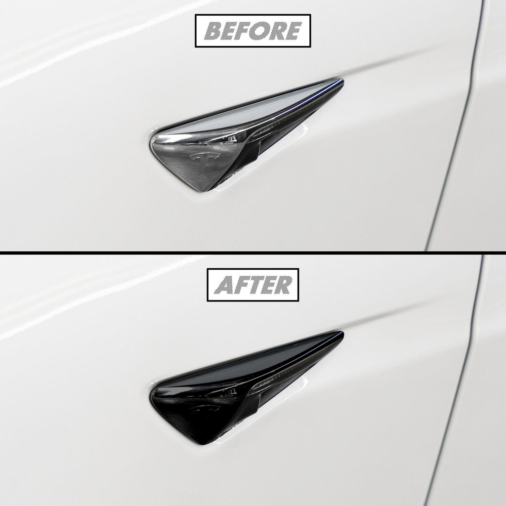 2012-2022 Tesla Model S | Fender Camera Trim Chrome Delete PreCut Vinyl Wrap