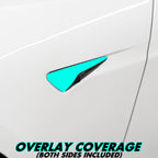 2012-2022 Tesla Model S | Fender Camera Trim Chrome Delete PreCut Vinyl Wrap