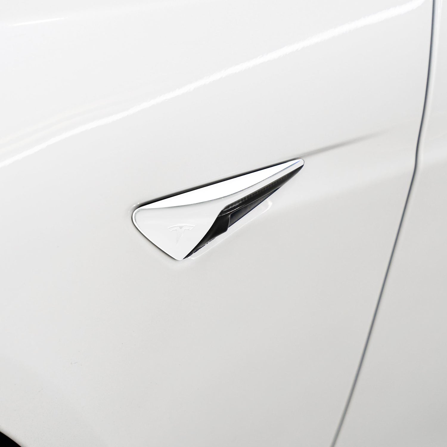 2012-2022 Tesla Model S | Fender Camera Trim Chrome Delete PreCut Vinyl Wrap