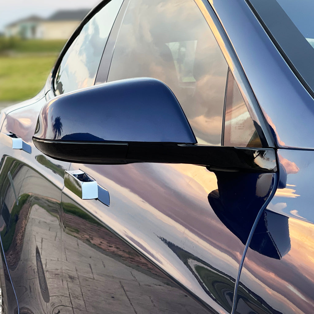 2012-2022 Tesla Model S | Mirror Trim Chrome Delete PreCut Vinyl Wrap