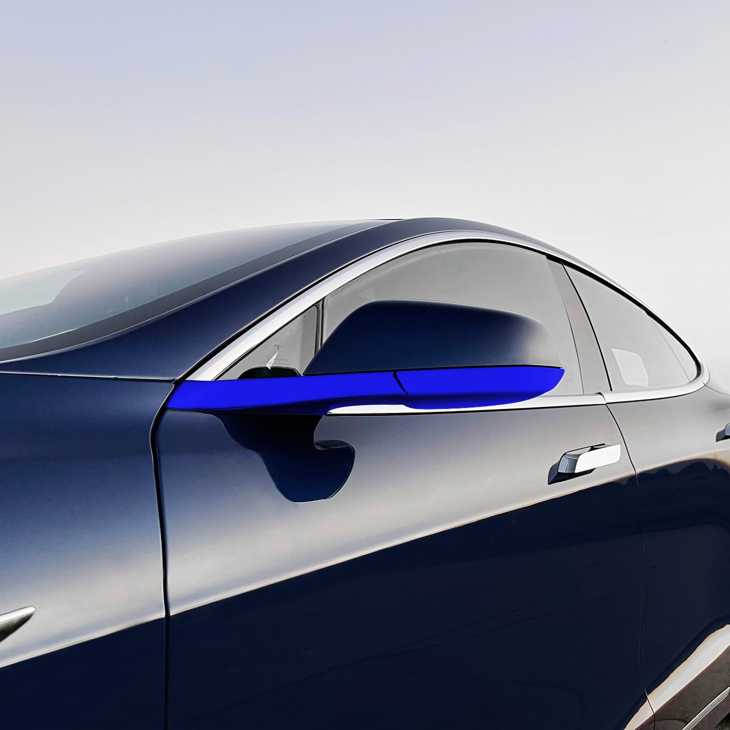 2012-2022 Tesla Model S | Mirror Trim Chrome Delete PreCut Vinyl Wrap