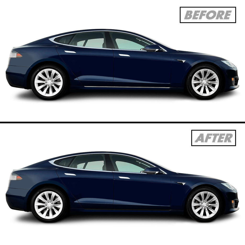 2012-2022 Tesla Model S | Side Skirt Trim Chrome Delete PreCut Vinyl Wrap