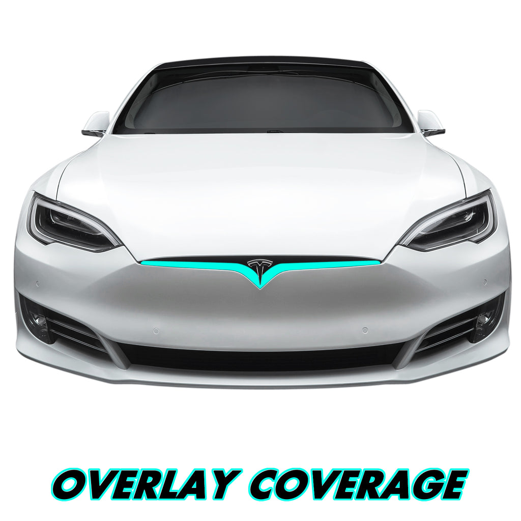 2016-2022 Tesla Model S | Front Grill Trim Chrome Delete PreCut Vinyl Wrap