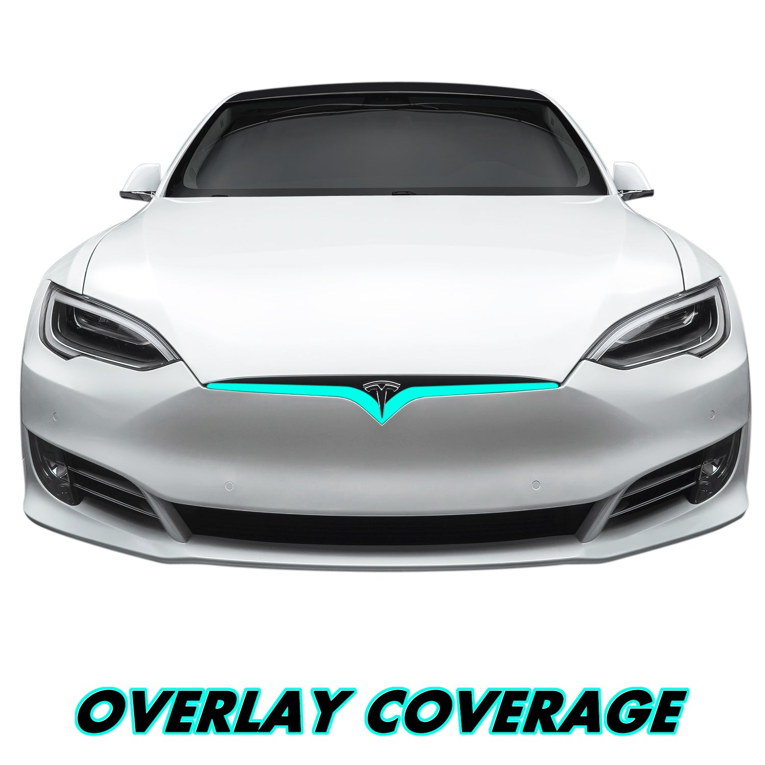 2016-2022 Tesla Model S | Front Grill Trim Chrome Delete PreCut Vinyl Wrap
