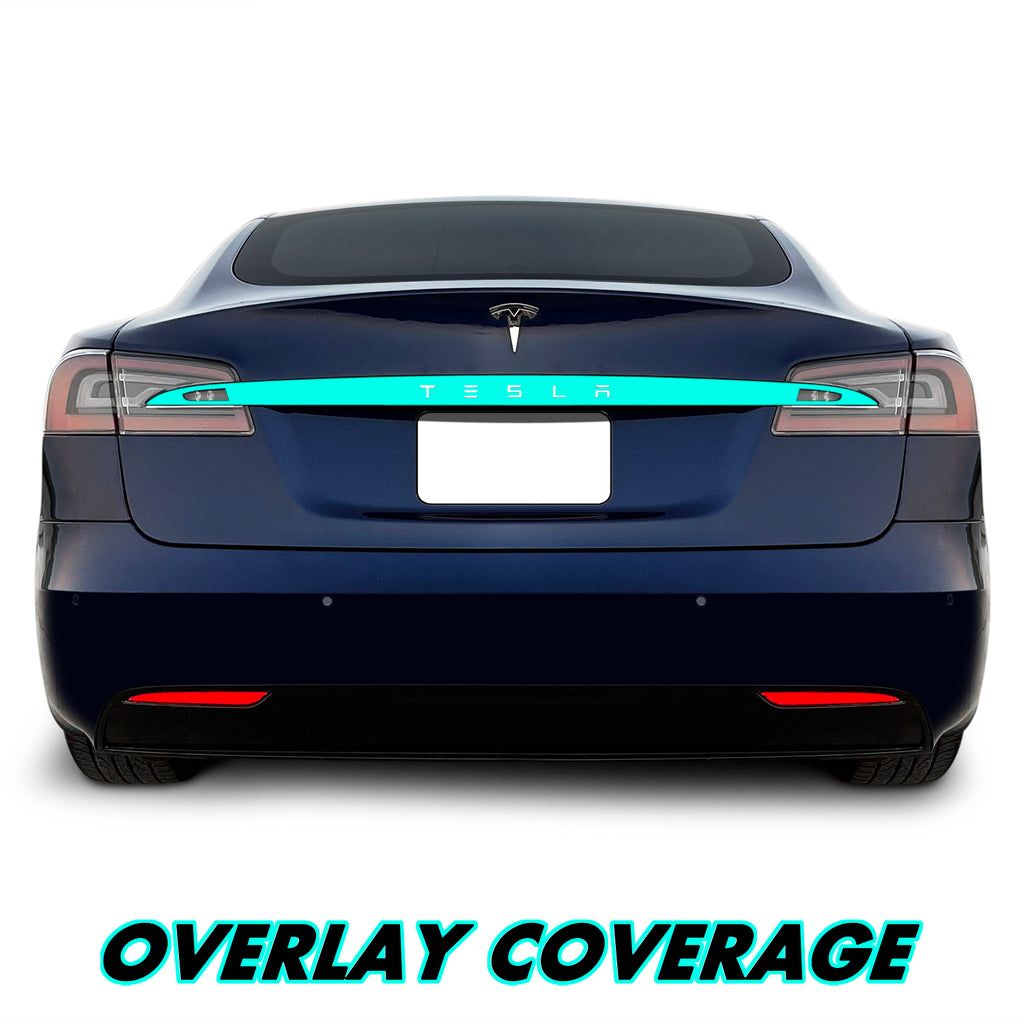 2016-2022 Tesla Model S | Rear Trunk Trim Chrome Delete PreCut Vinyl Wrap