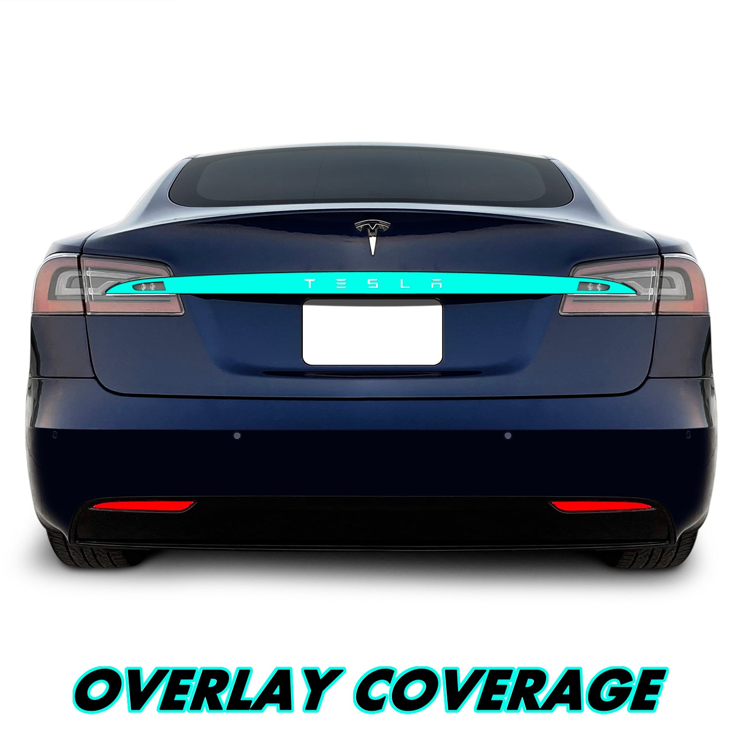 2016-2022 Tesla Model S | Rear Trunk Trim Chrome Delete PreCut Vinyl Wrap